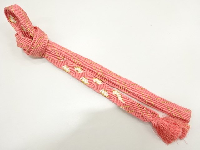 JAPANESE KIMONO / HAND-TIED OBIJIME CORD / SILK